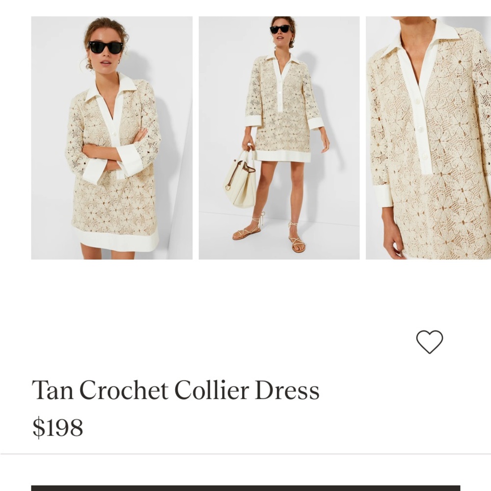 Tuckernuck Cream Crochet Dress